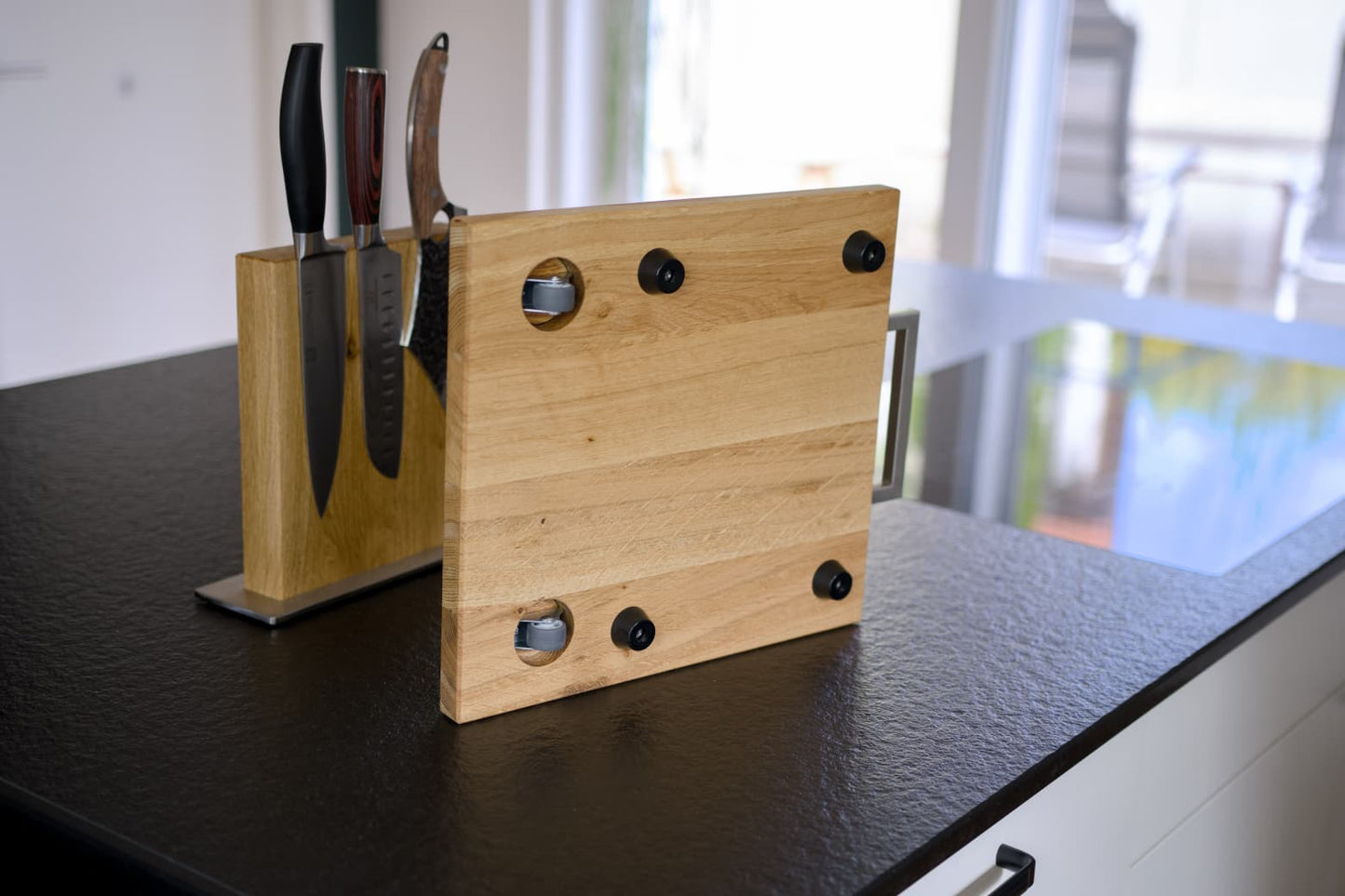 Handgefertigtes Gleitbrett aus Holz für Thermomix TM31,TM5,TM6,TM7 - Küchengeräteroller - Küchenhelfer aus Massivholz