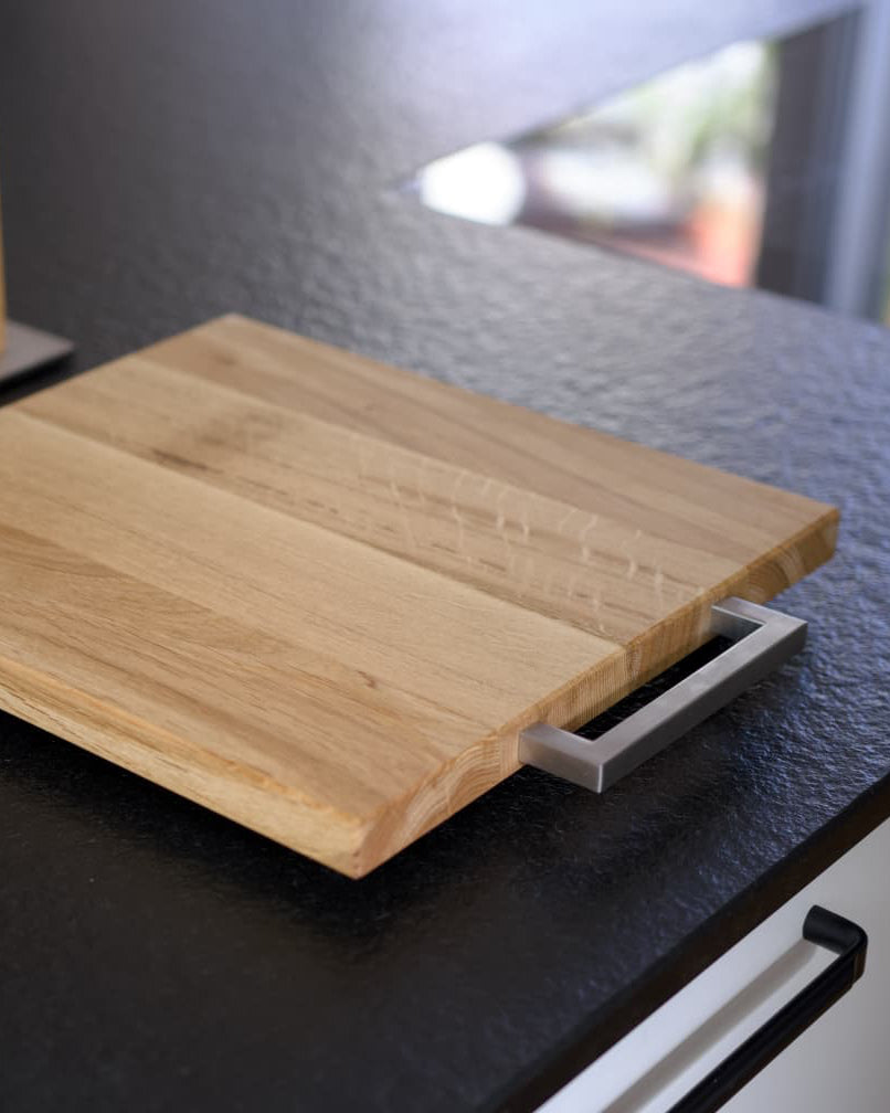 Handgefertigtes Gleitbrett aus Holz für Thermomix TM31,TM5,TM6,TM7 - Küchengeräteroller - Küchenhelfer aus Massivholz