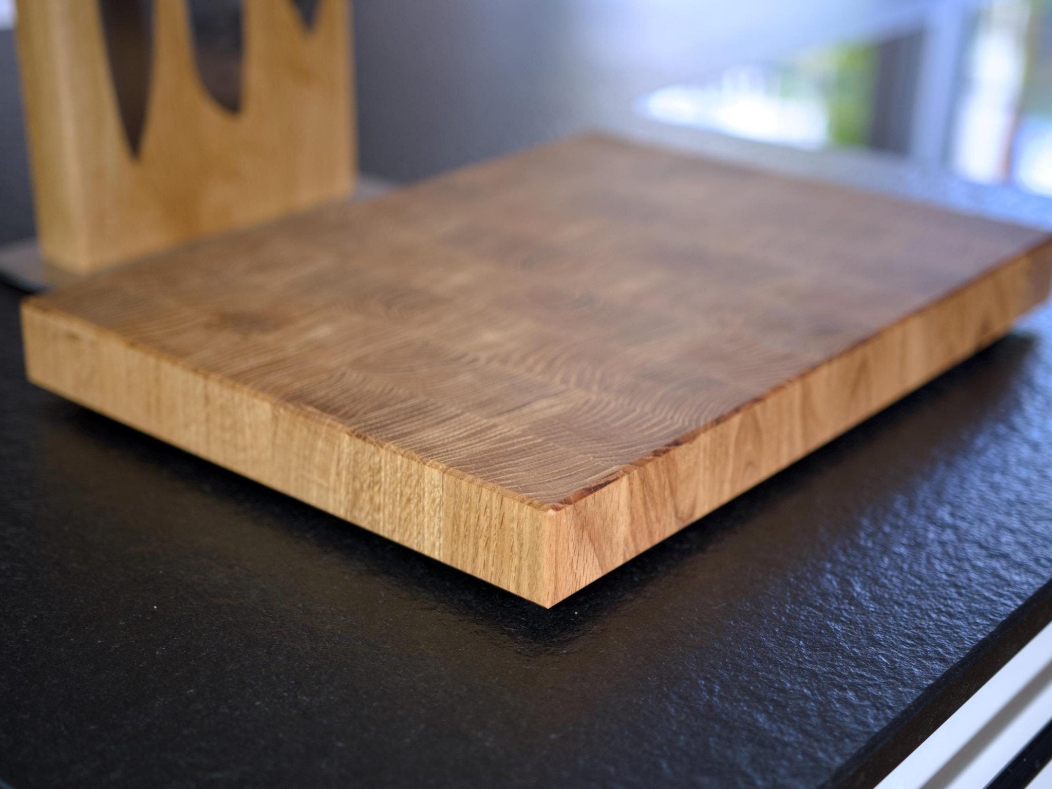 Eichen Stirnholz Schneidbrett - Premium Holz Schneidbrett - Zusatzoption - Echtholz Manufaktur Thunig
