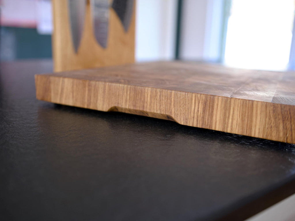 Eichen Stirnholz Schneidbrett - Premium Holz Schneidbrett - Zusatzoption - Echtholz Manufaktur Thunig