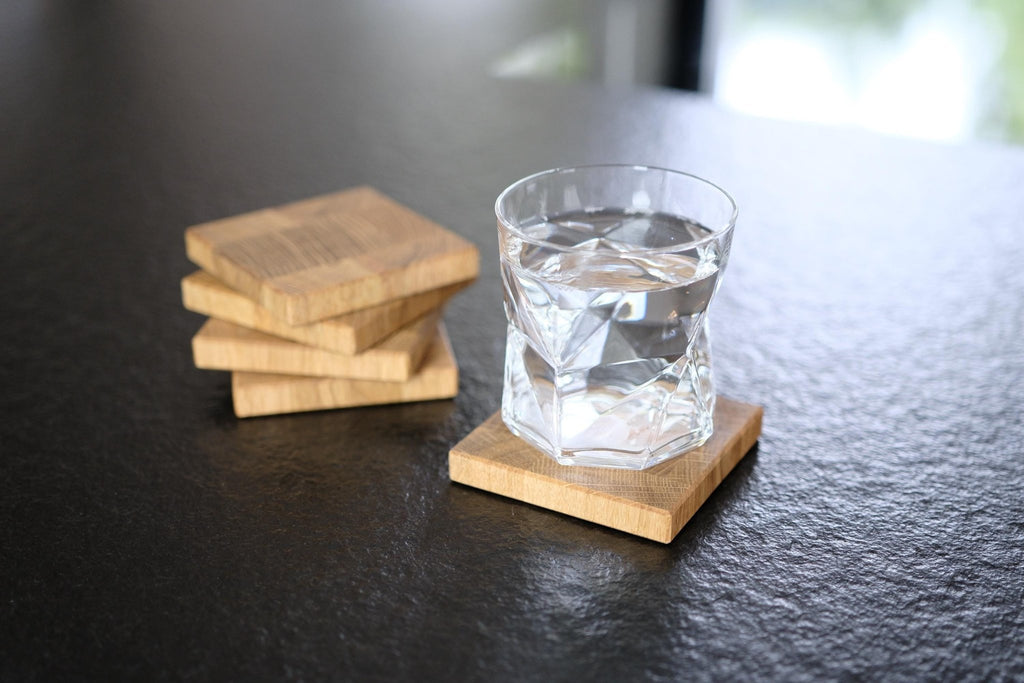 Handgemachte Holzuntersetzer Set - Echtholz Manufaktur Thunig