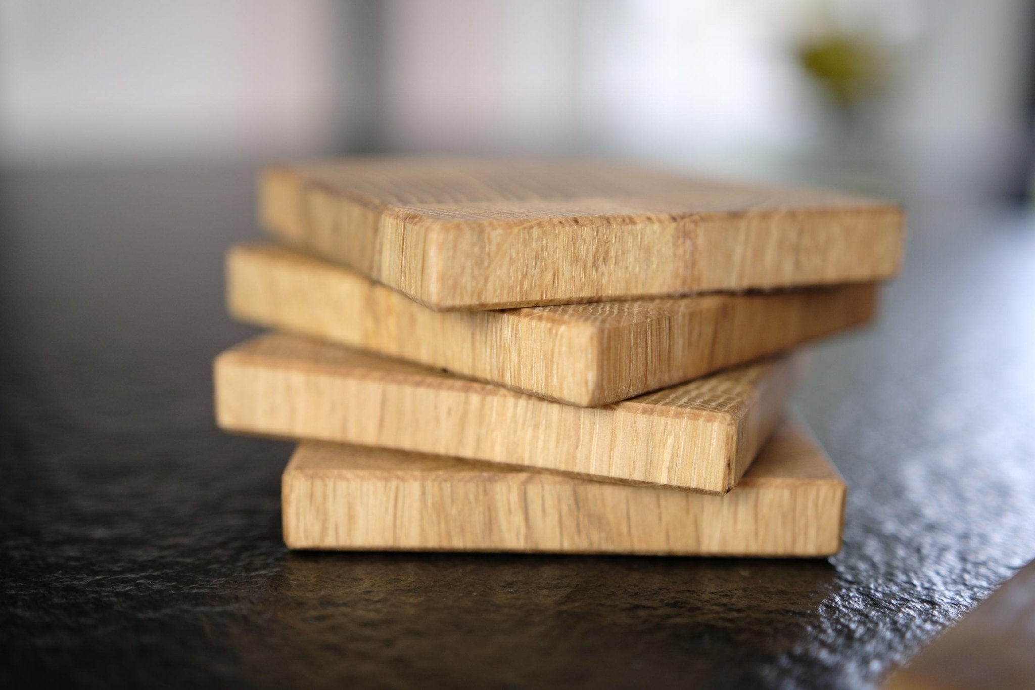 Handgemachte Holzuntersetzer Set - Echtholz Manufaktur Thunig