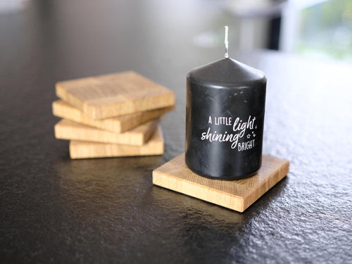 Handgemachte Holzuntersetzer Set - Echtholz Manufaktur Thunig