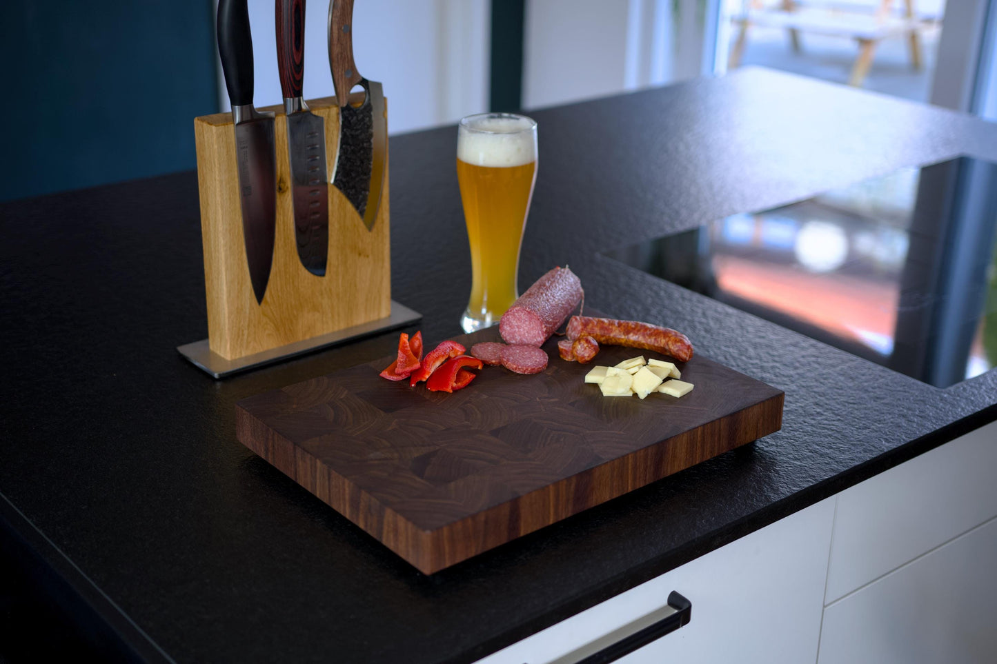 Nussbaum Stirnholz / Hirnholz Schneidebrett