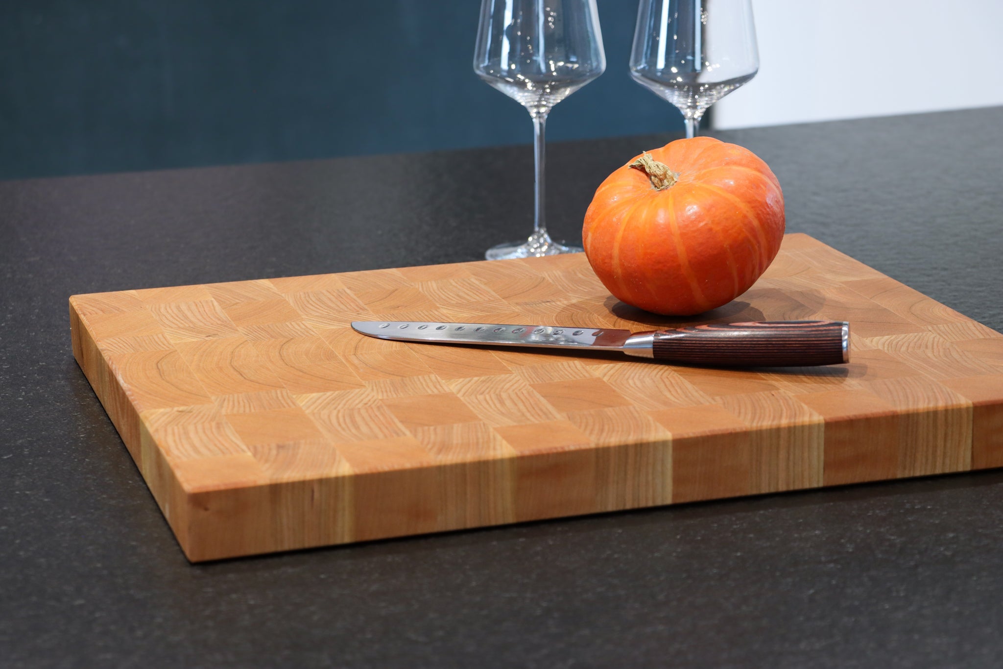 Kirschbaum Stirnholz / Hirnholz Schneidebrett - Echtholz Manufaktur Thunig