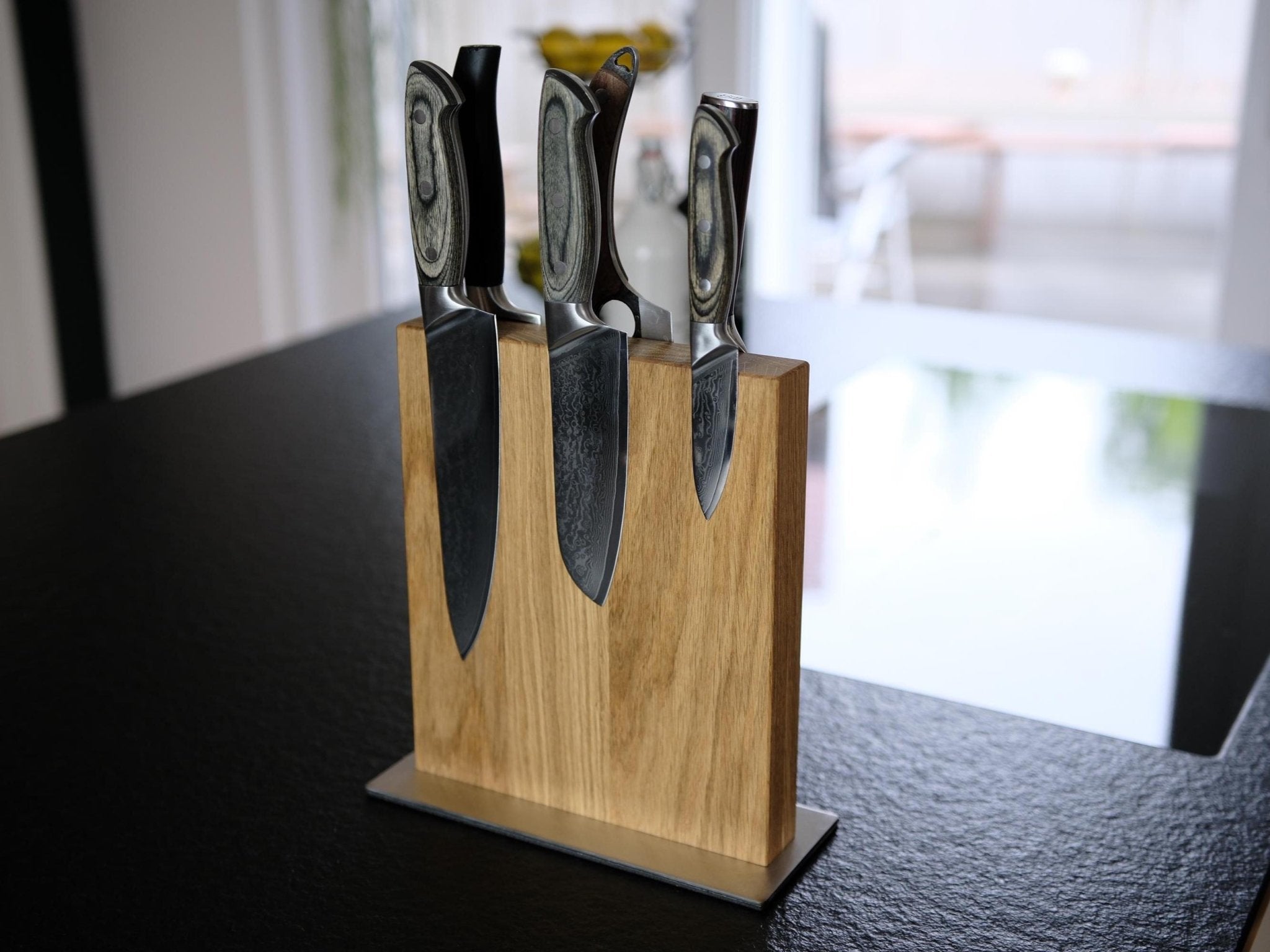 Magnetischer Eichenholz Messerblock - Echtholz Manufaktur Thunig