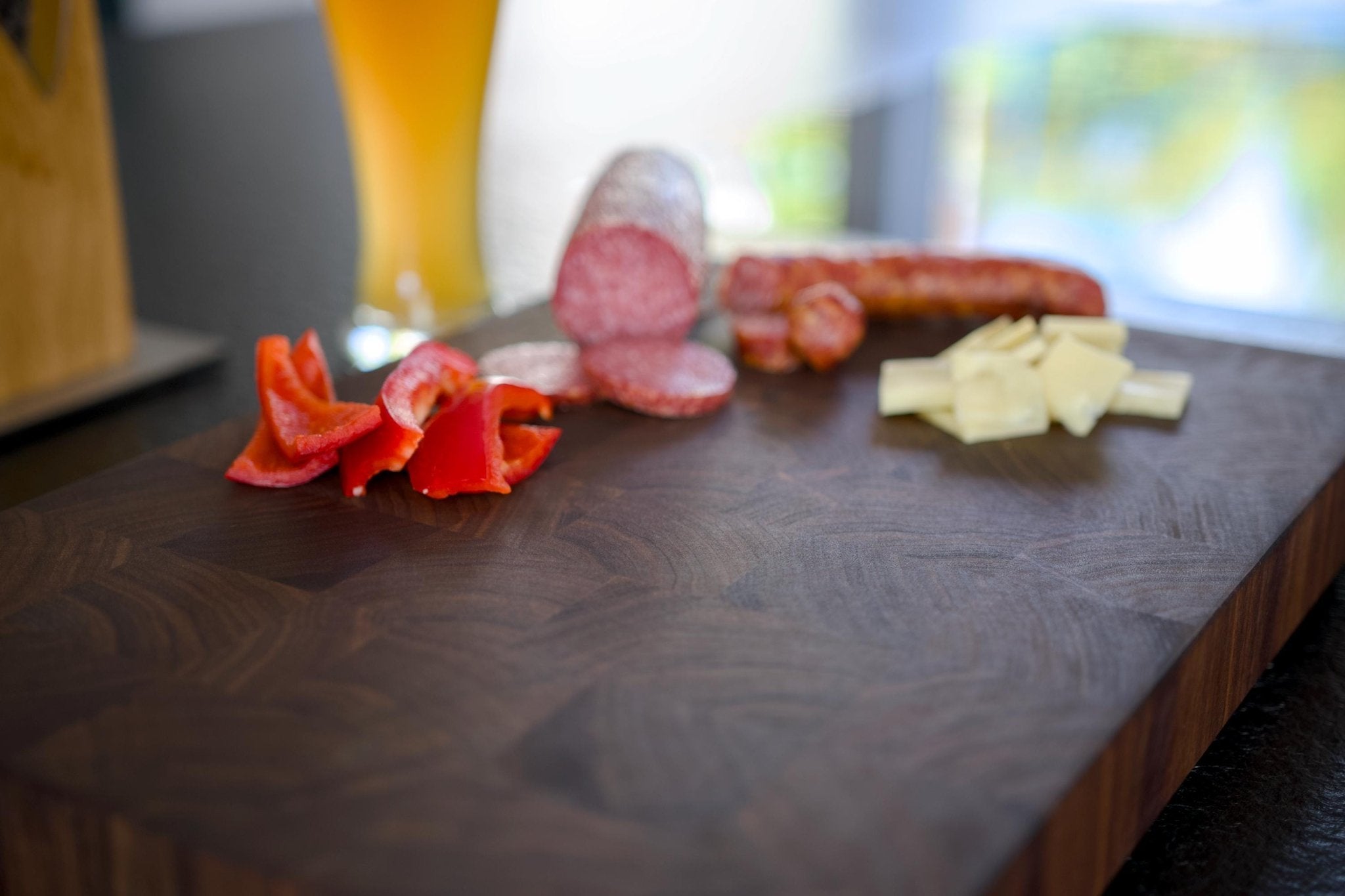 Nussbaum Stirnholz / Hirnholz Schneidebrett - Echtholz Manufaktur Thunig