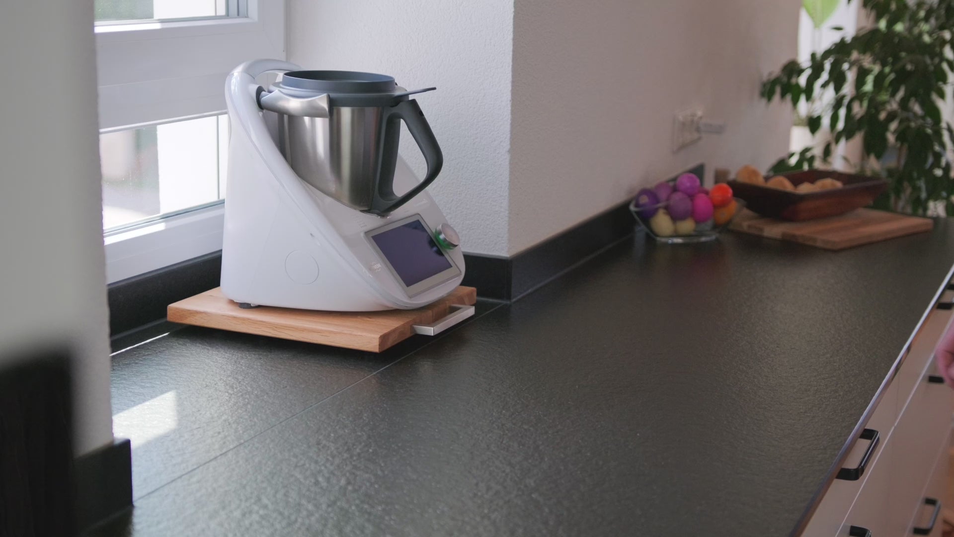 Handgefertigtes Gleitbrett aus Holz für Thermomix TM31,TM5,TM6,TM7