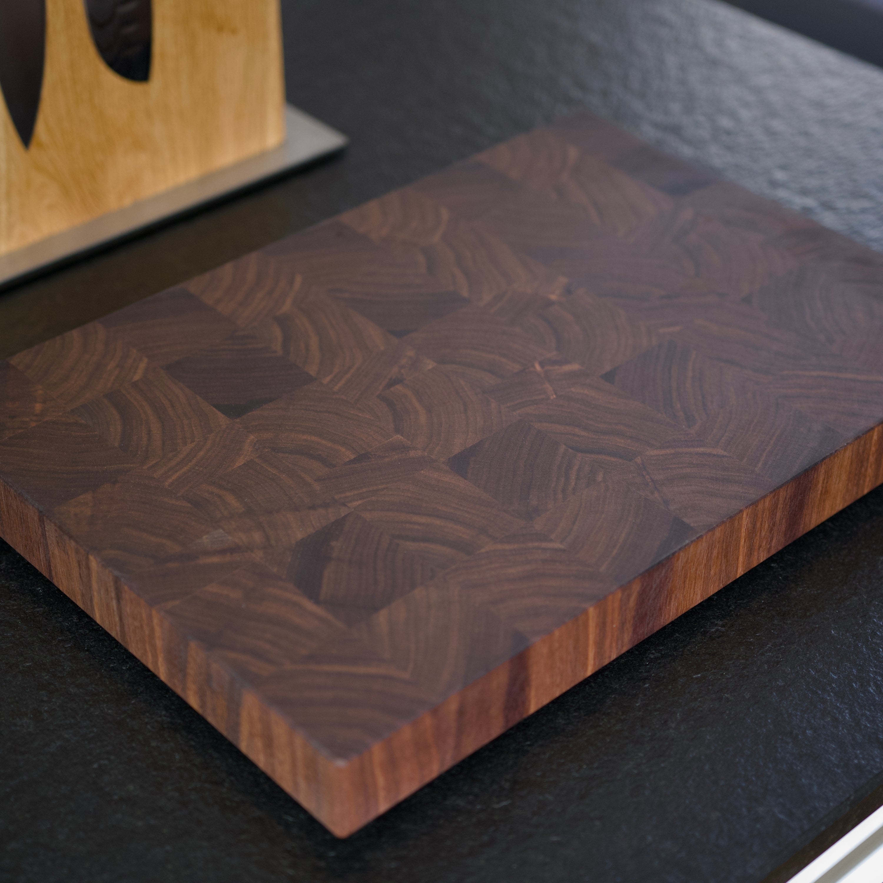 Nussbaum Stirnholz / Hirnholz Schneidebrett