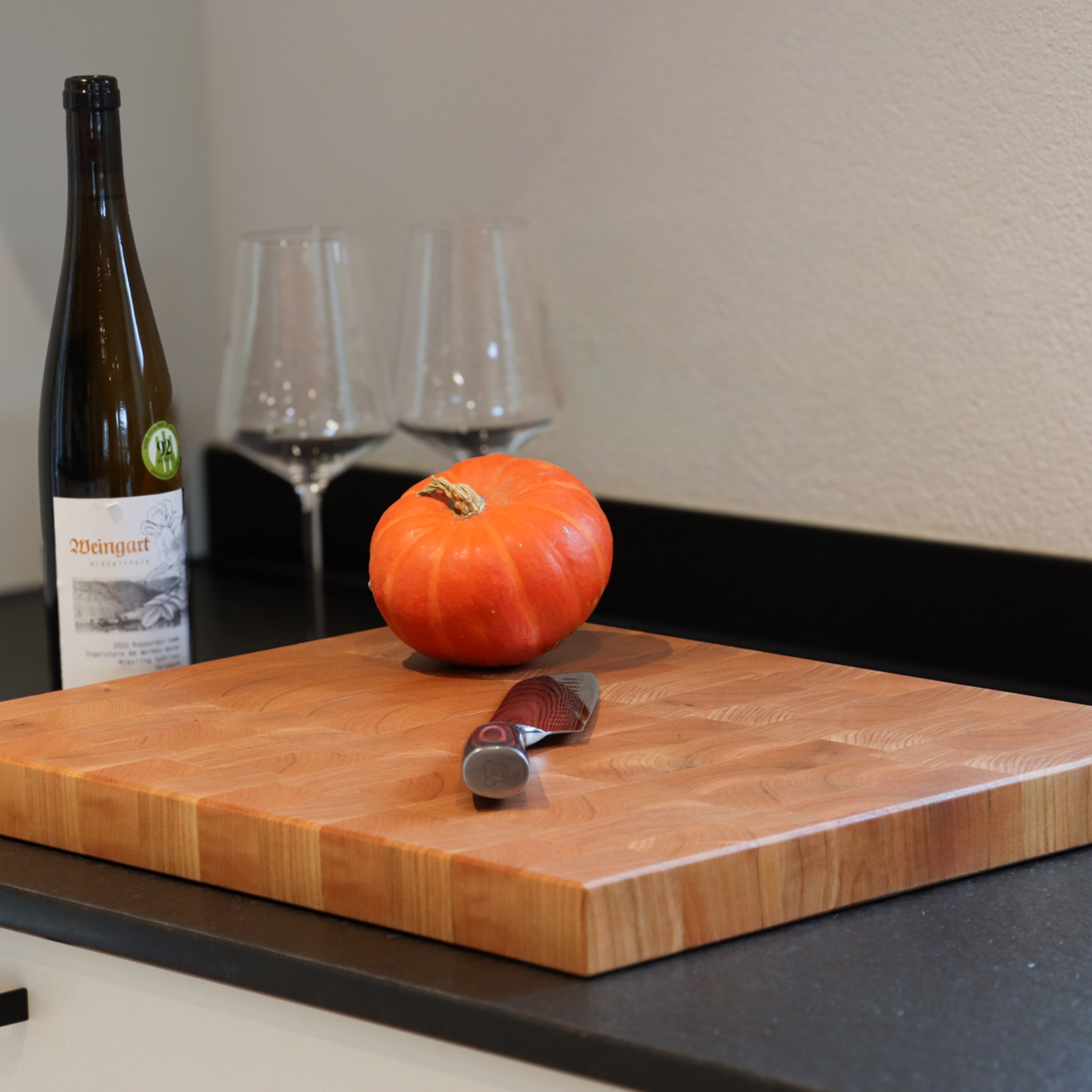 Kirschbaum Stirnholz / Hirnholz Schneidebrett