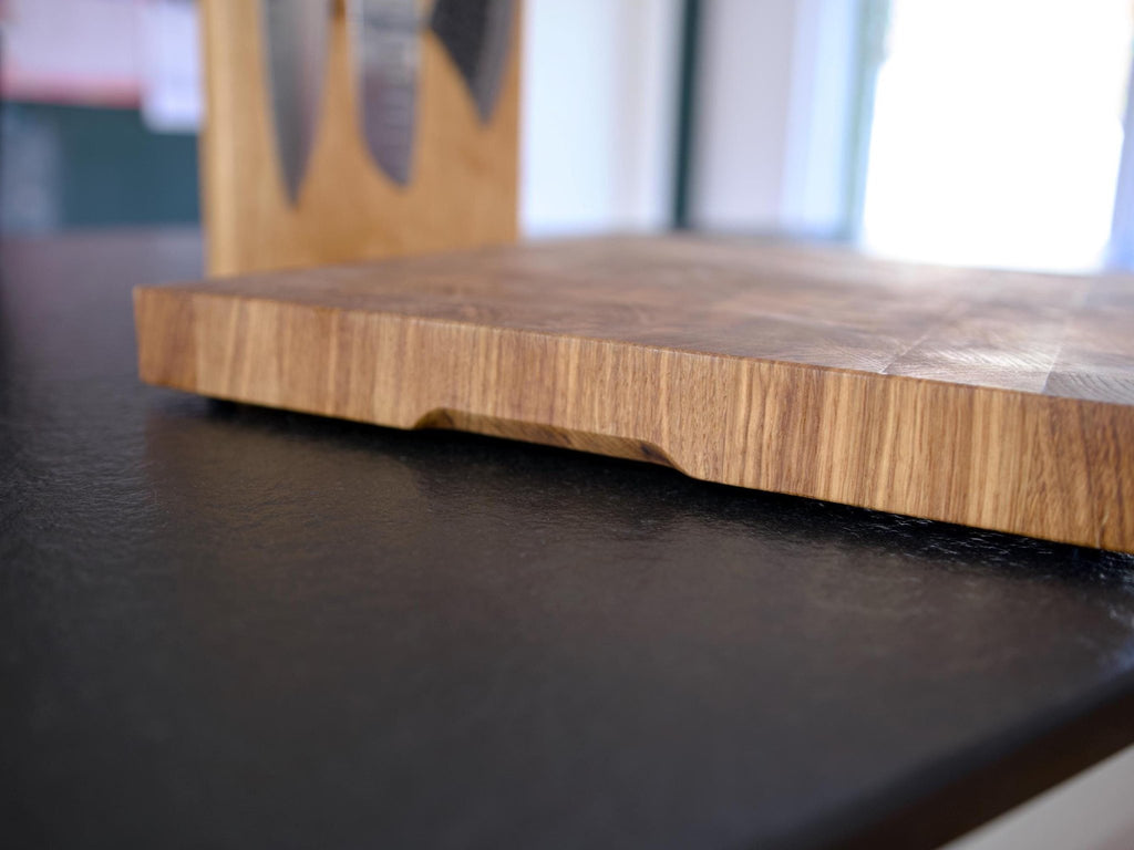 Stirnholz Schneidebrett aus Nussbaum und Esche - Echtholz Manufaktur Thunig-Zusatzoption_2